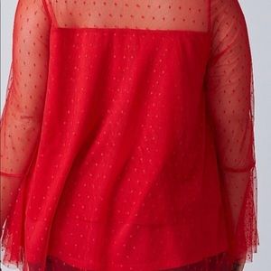 Lane Bryant red blouse